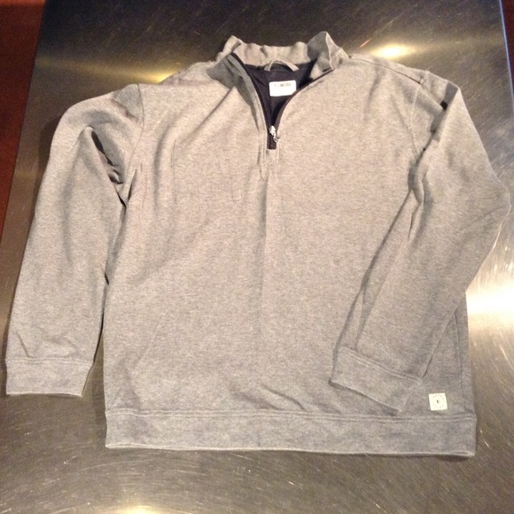 Linksoul Men's 2XL Quarter Zip Pullover Gray Cotton Blend EUC - Picture 1 of 7